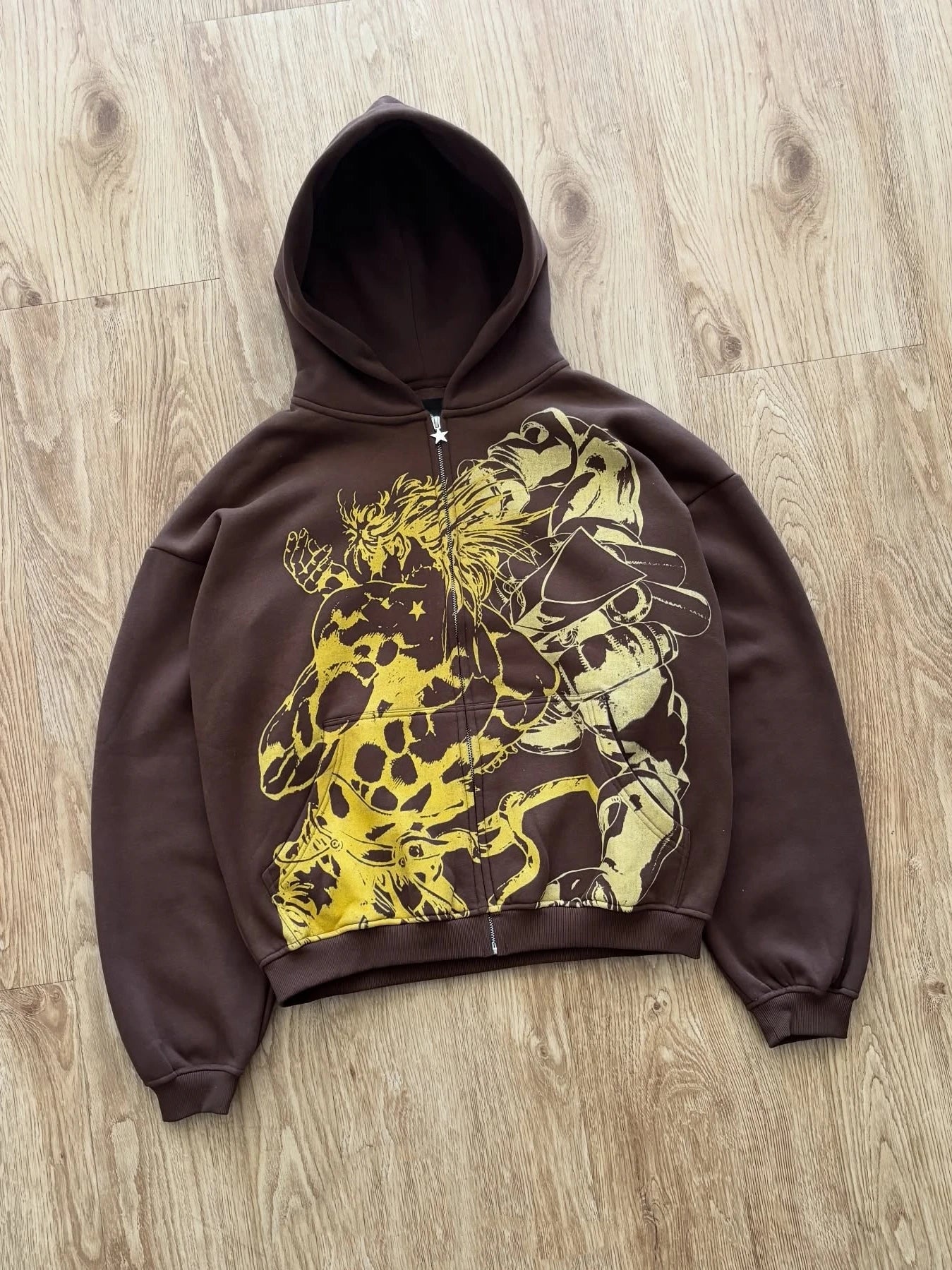 Harajuku Jojo Bizarre Adventure Zip Up Hoodies Embroidery Johnny Joestar Zip Up Hoodie Hip Hop CoupleS Y2k Street Sweatshirt