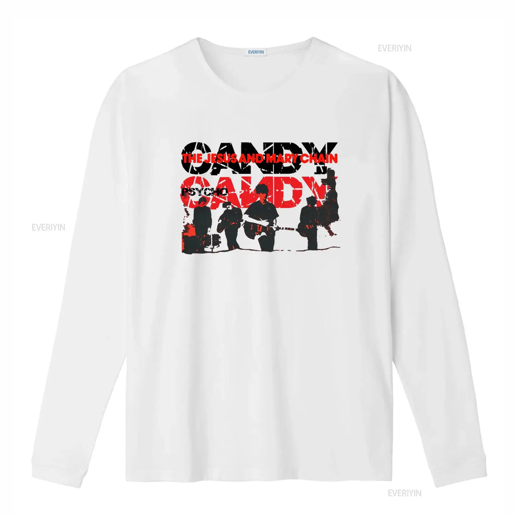 The Jesus And Mary Chain Psychocandy Band T shirt Rock Music TZE7 vintage Washed Slightly fashion homme Versatile graphic