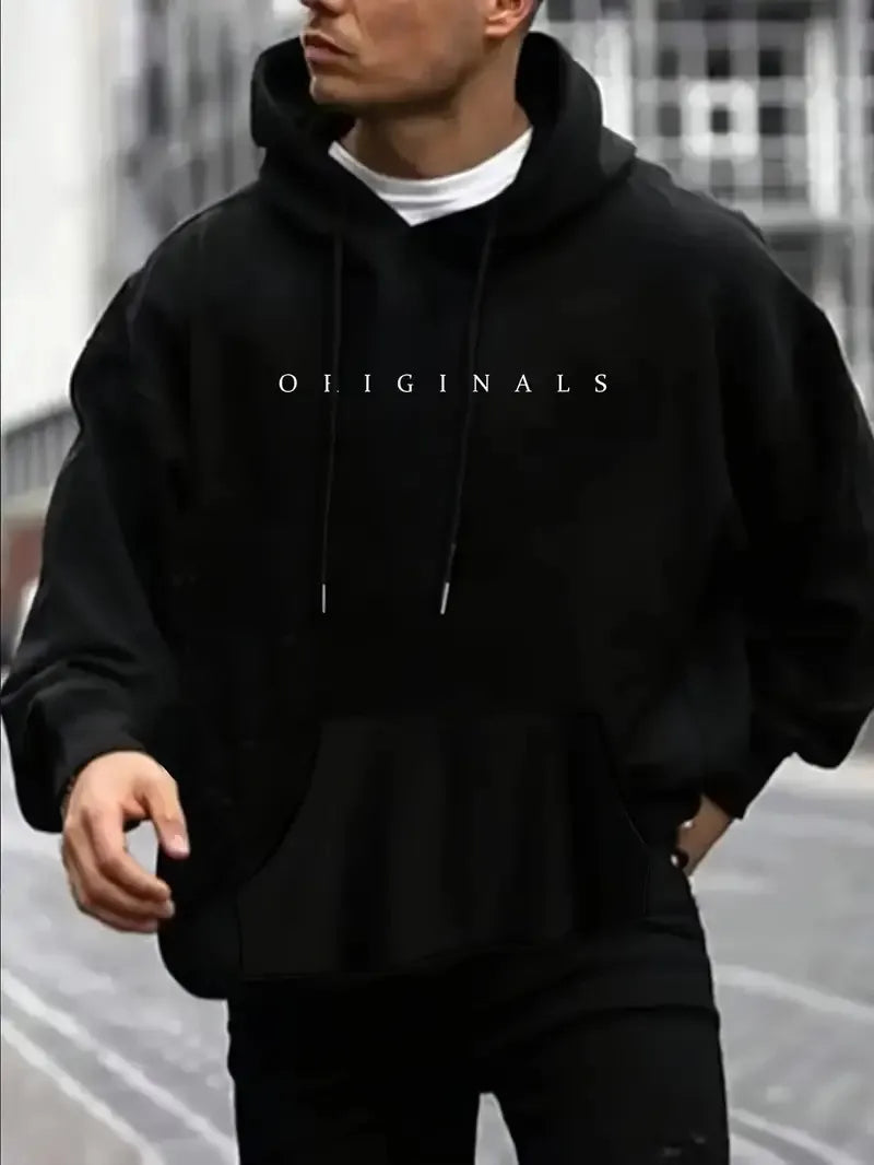 The new men's hooded sweatshirt for Spring and Autumn 2025 is casual fashionable and soft with 3D letter pattern printing