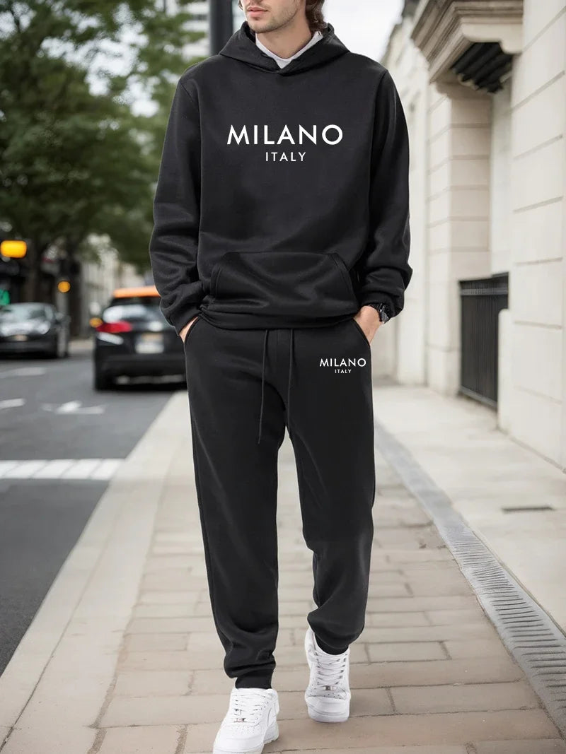 Hot Sales Mens Tracksuit Casual Sweatshirts Sweatpants Outdoors Sports Jogging Man Clothing Versatile Single Piece Hoodies Pants