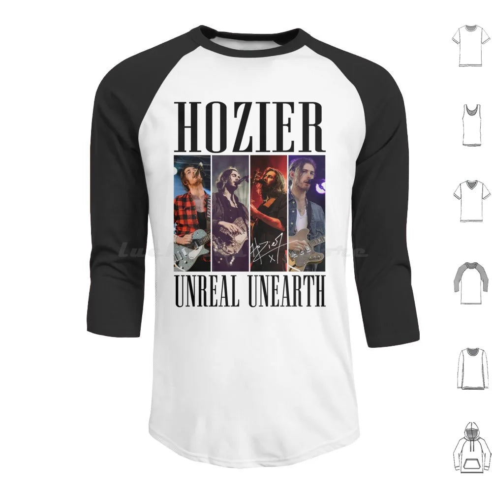Hozier Unreal Unearth Signature Hoodies Long Sleeve Hozier Music Unreal Unearth Baby Cherry Wine Take Me To Church