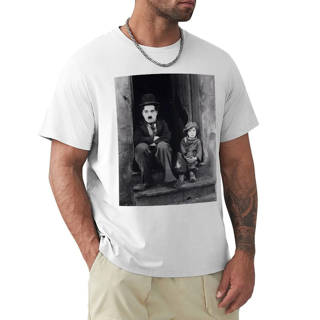 Charlie Chaplin - The Kid T-Shirt rapper graphic tees graphic t shirt vintage new edition Funny t-shirt t shirt men 100℅ cotton