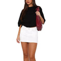 Womens Denim Short Skirts Jeans Straight High Waist Casual Sexy Girls Slim Mini Lovely Basic Vintage Students Streetwears
