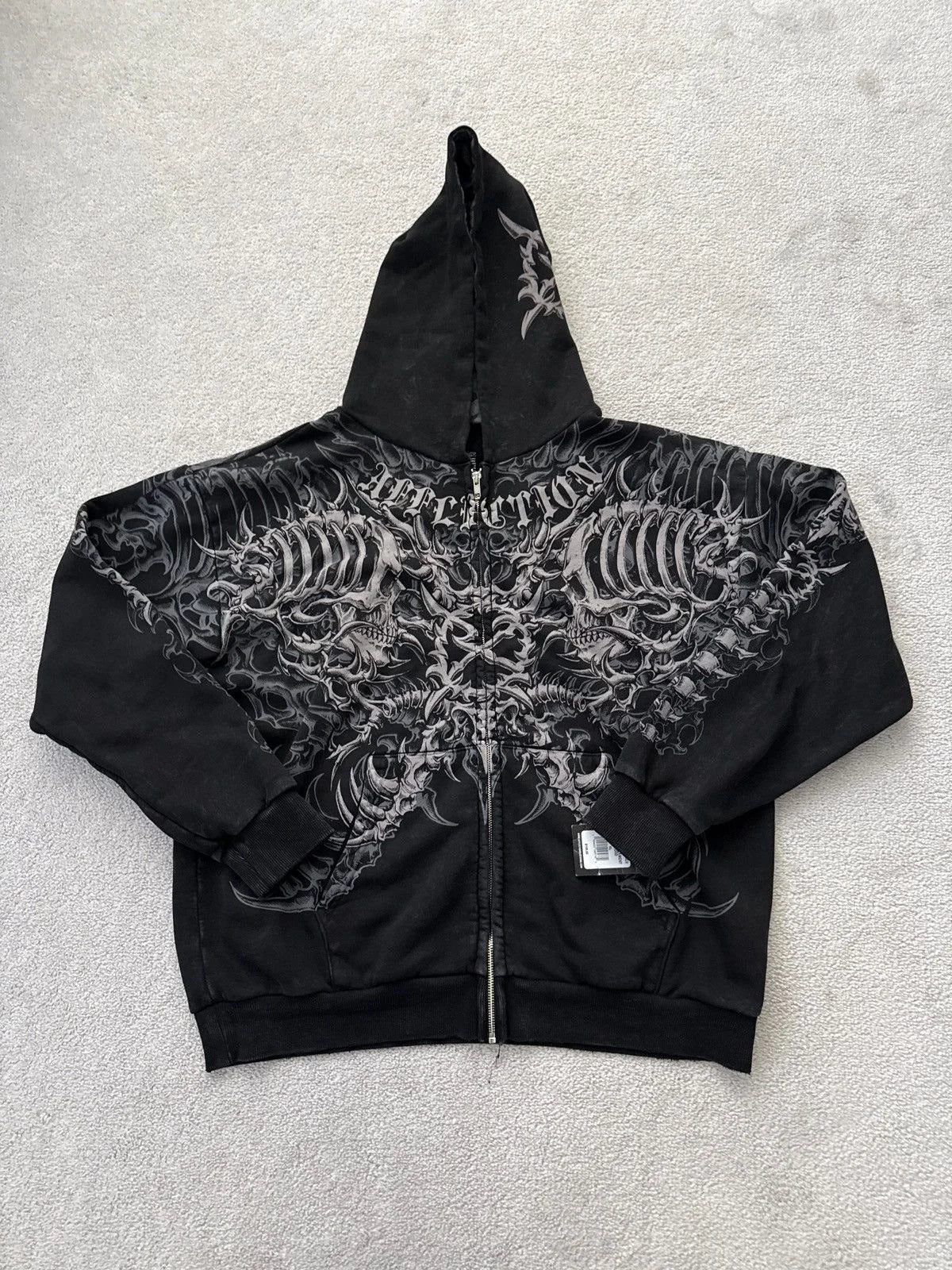 Explosions Hooded sweater Men American Retro Hip-Hop Street Graffiti Unisex Zipper Hoodie Fashion Printed Pattern Sweatshirt