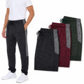 Men’S Dri-Fit Pants 3-Pack, Moisture-Wicking Open Bottom Athletic Pants with Pockets, Drawstring Waist, Sizes S-3XL