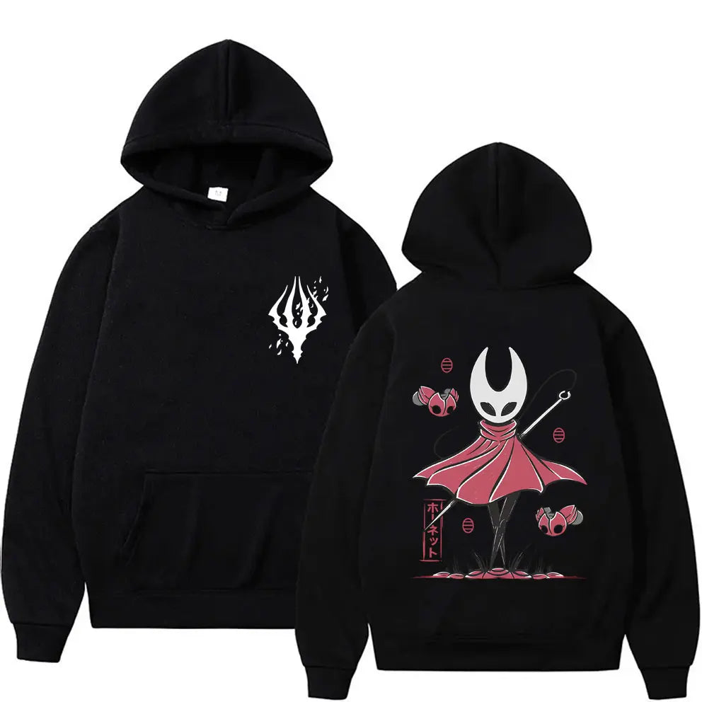 Game Hollow Knight Double Sided Graphic Hoodie Men's Women's Fashion Oversized Streetwear Unisex Casual Vintage Pullover Hoodies