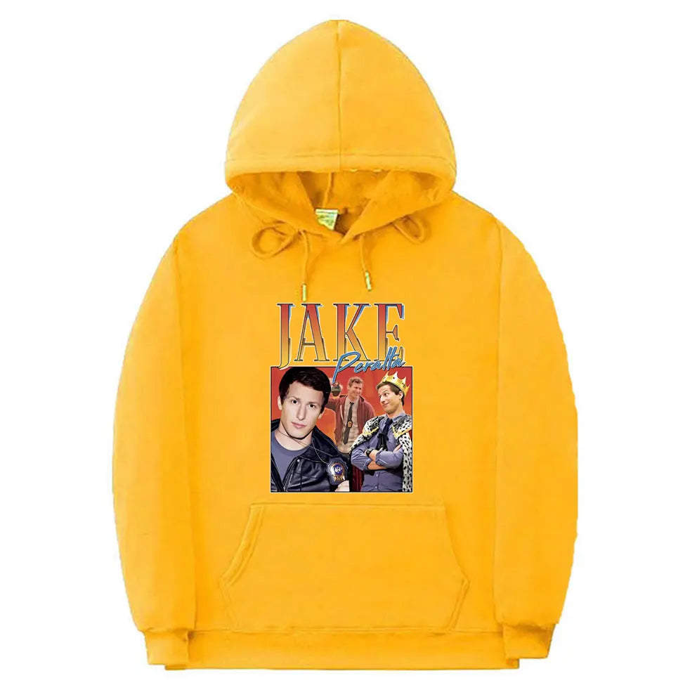 Jake Peralta Graphic Hoodie Men Women's Fashion Vintage Streetwear Unisex Comfortable Fleece Cotton Oversized Pullover Hoodies