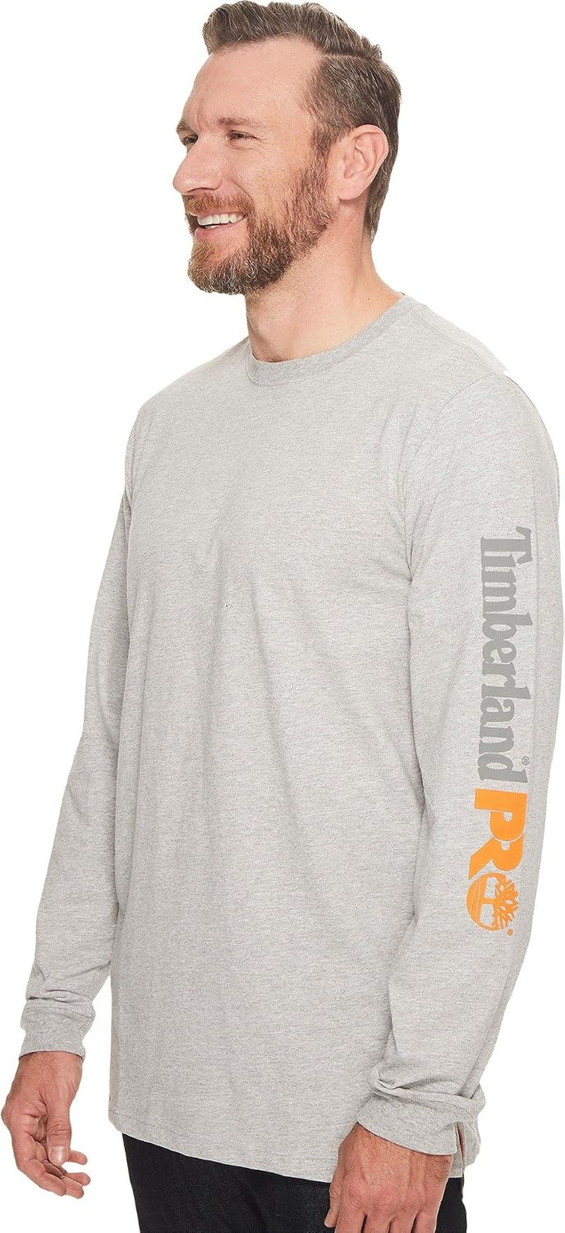 Mens Base Plate Blended Long Sleeve T-Shirt with Logo - Tall