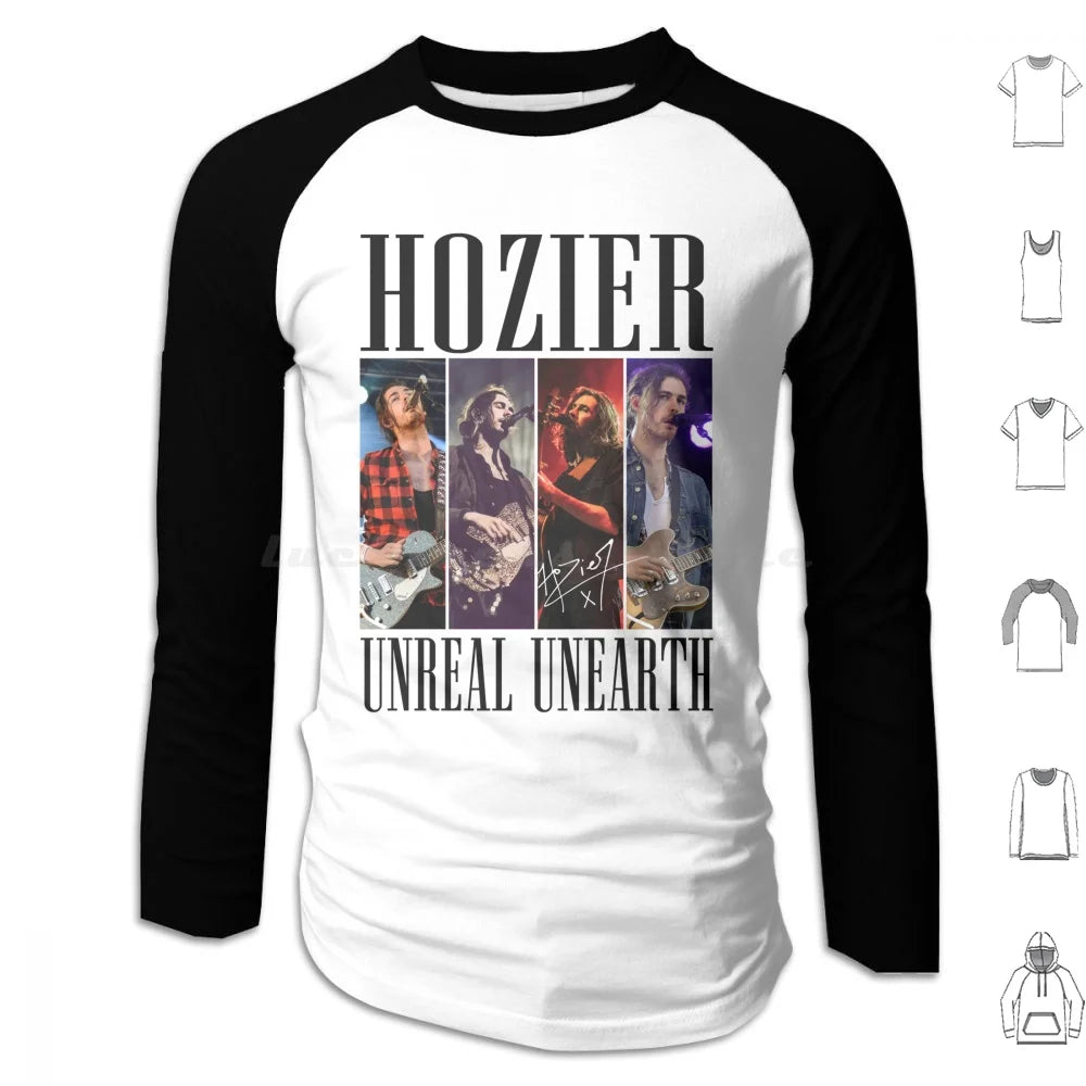 Hozier Unreal Unearth Signature Hoodies Long Sleeve Hozier Music Unreal Unearth Baby Cherry Wine Take Me To Church