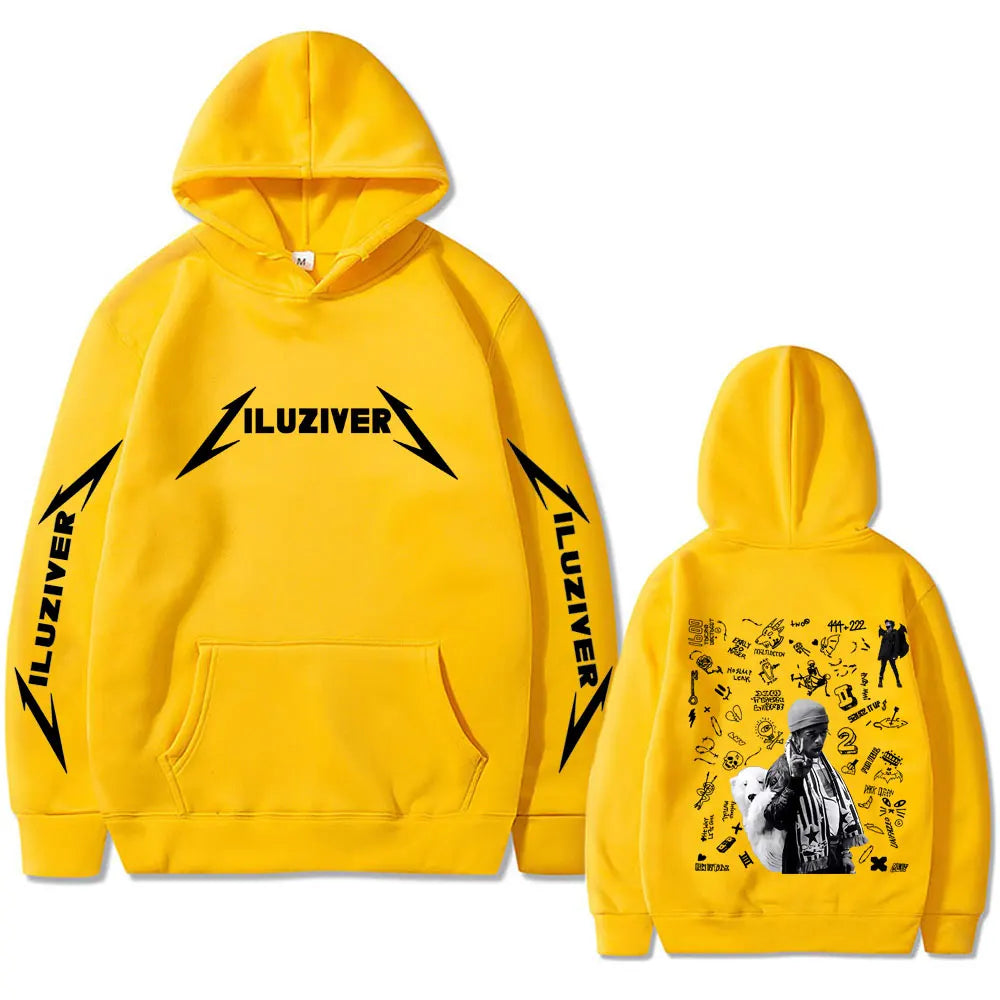 Rapper Lil Uzi Vert Luv Is Rage 2 2025 Hoodie Men Women Hip Hop Fashion Pop Music Sweatshirt Male Casual Oversized Streetwear