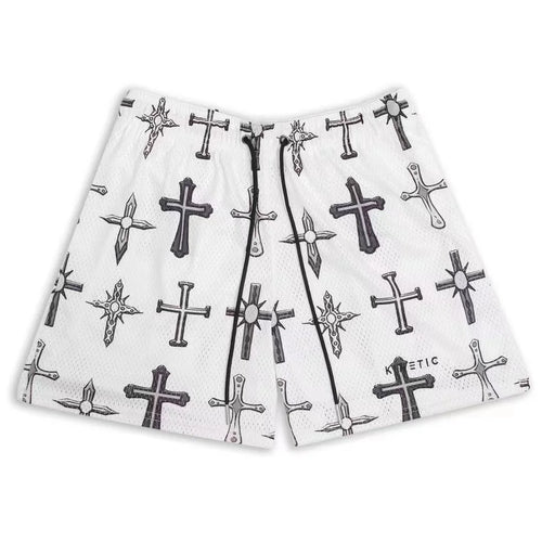 2025 Breathable Men Shorts GYM Basketball Running Quick-Drying Shorts Baggy Flame Print Fashion Shorts Summer Shorts