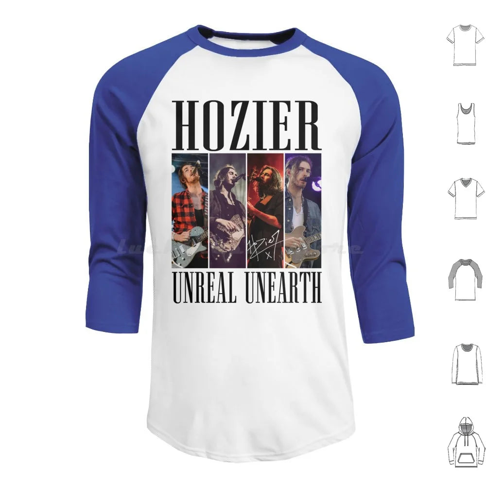 Hozier Unreal Unearth Signature Hoodies Long Sleeve Hozier Music Unreal Unearth Baby Cherry Wine Take Me To Church