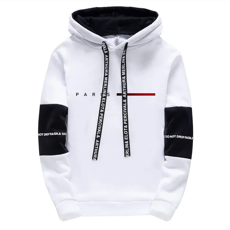 Men's Set Paris Fashion Hoodie and Sweatpants Streetwear Male All Season Daily Casual Sports Pullover Jogging Pants Tracksuit