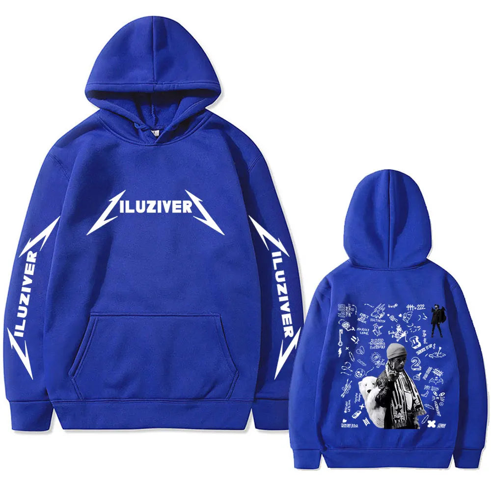 Rapper Lil Uzi Vert Luv Is Rage 2 2025 Hoodie Men Women Hip Hop Fashion Pop Music Sweatshirt Male Casual Oversized Streetwear
