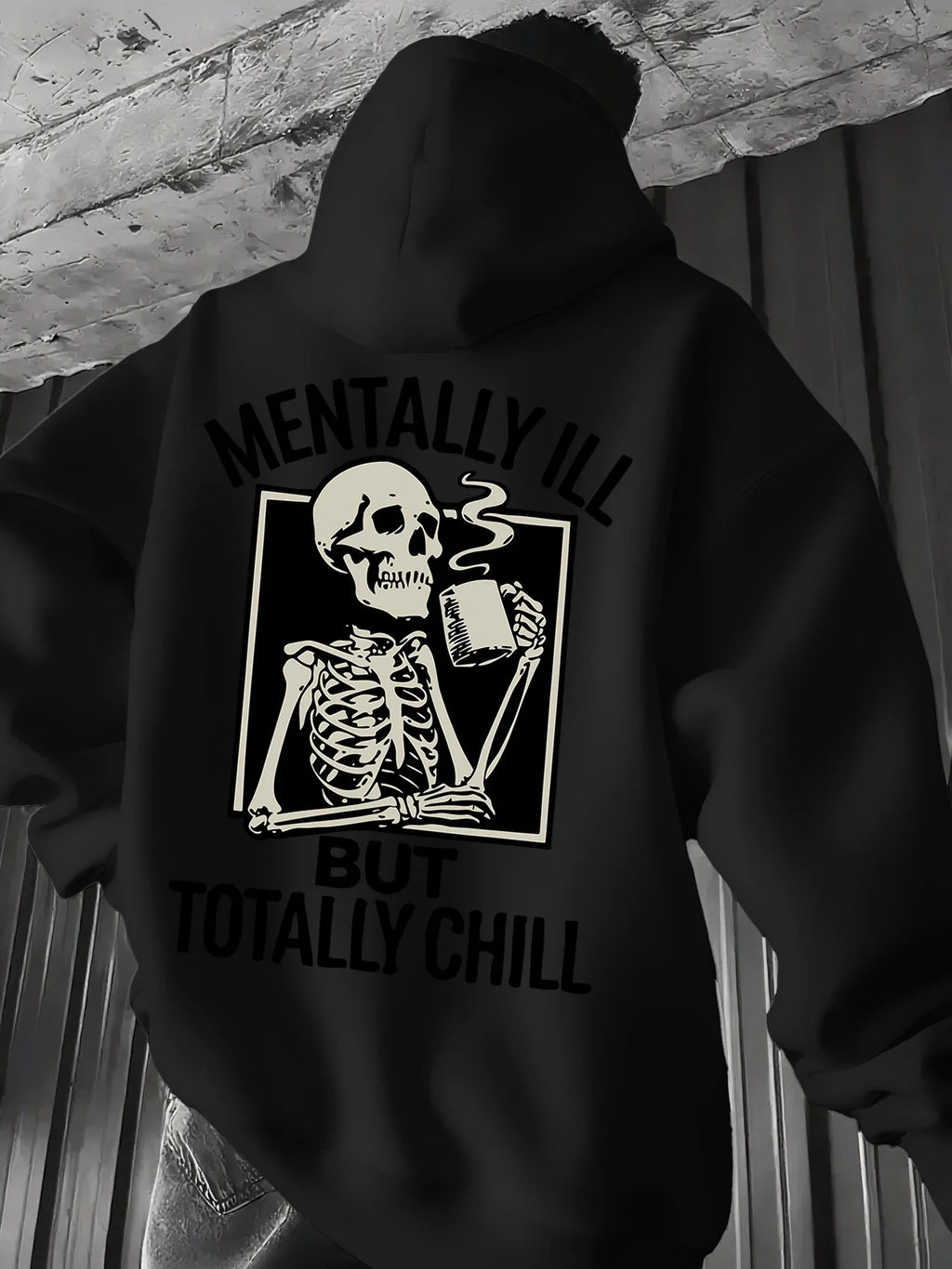Men's Fashion Print Hoodie Sweatshirt Printed Pattern Kangaroo Pocket Printed Design Casual Hoodie Trendy Men's Hoodie