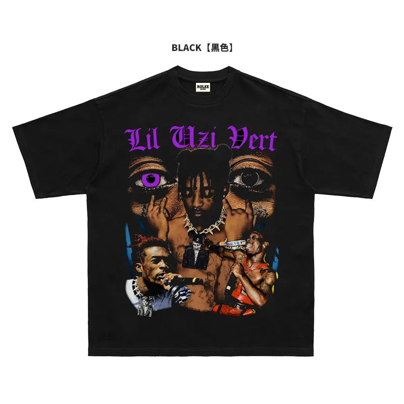 2026 Summer New Design Lil Uzi Vert High-Quality Hip-Hop Street Comfortable Men's Round-neck Printed T-Shirt