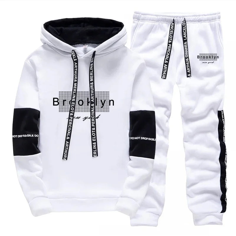 2026 Mens Tracksuit Printing Casual Sweatshirts Outdoor Sports Jogging Man Clothing Single Piece Hoodie Pants Fashion Sportswear