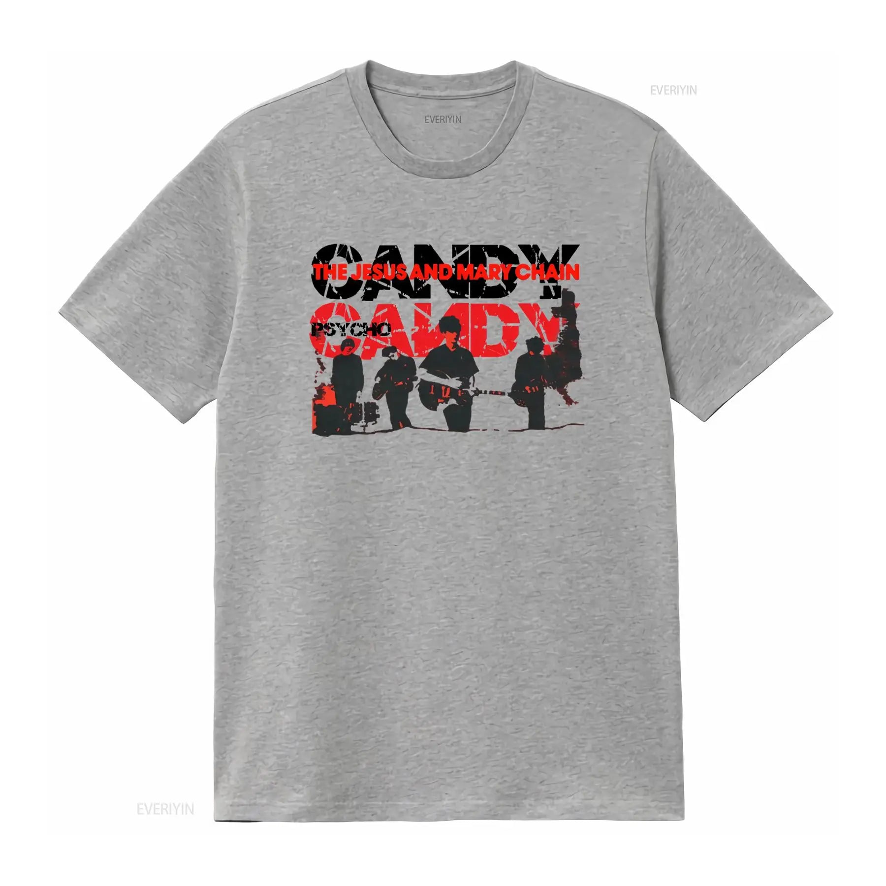 The Jesus And Mary Chain Psychocandy Band T shirt Rock Music TZE7 vintage Washed Slightly fashion homme Versatile graphic
