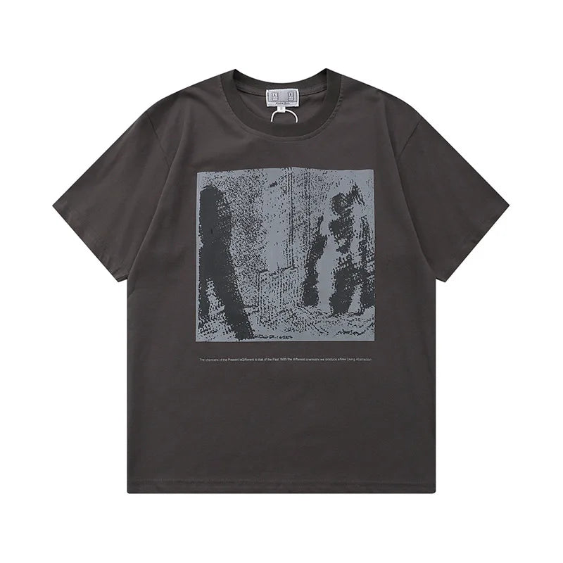 Japanese Trend Brand CAV EMPT T-shirts Simple Line Drawing Letter CE Pattern Print Loose Casual Cavempt  Short Sleeve