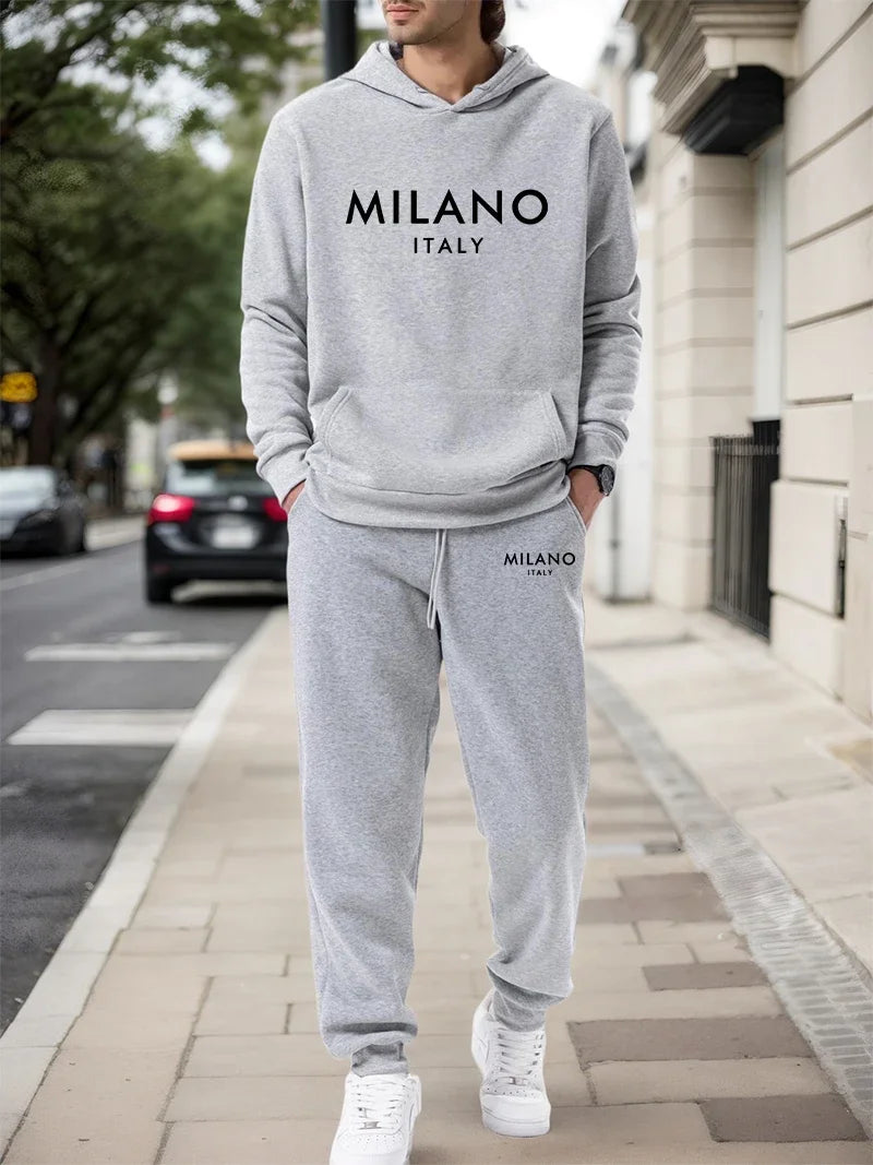Hot Sales Mens Tracksuit Casual Sweatshirts Sweatpants Outdoors Sports Jogging Man Clothing Versatile Single Piece Hoodies Pants