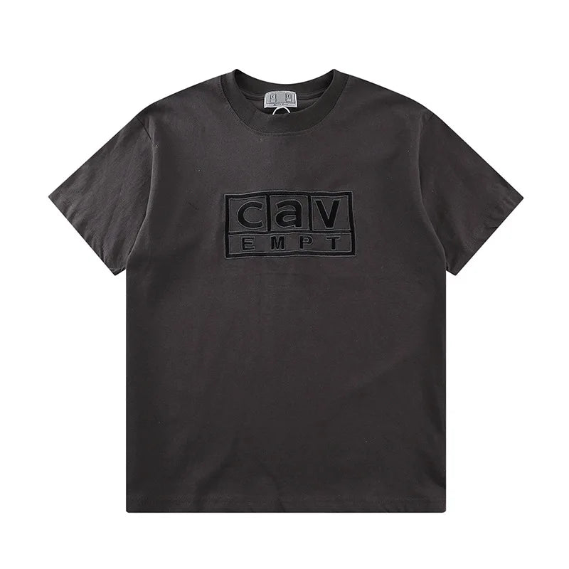 Japanese Trend Brand CAV EMPT T-shirts Simple Line Drawing Letter CE Pattern Print Loose Casual Cavempt  Short Sleeve