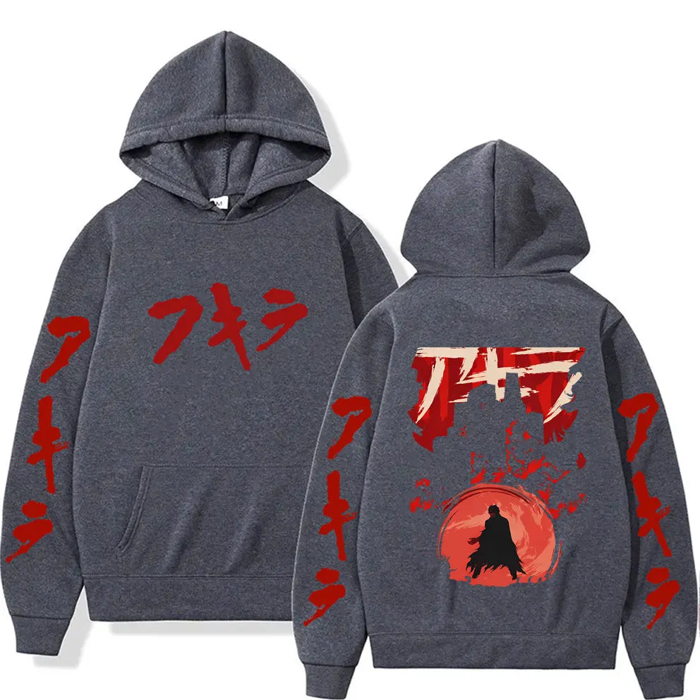 Anime Akira Hoodie Japanese Science Fiction Cartoon Movie Shotaro Kaneda Pullover Hoodies Male Manga Fashion Trend Sweatshirt