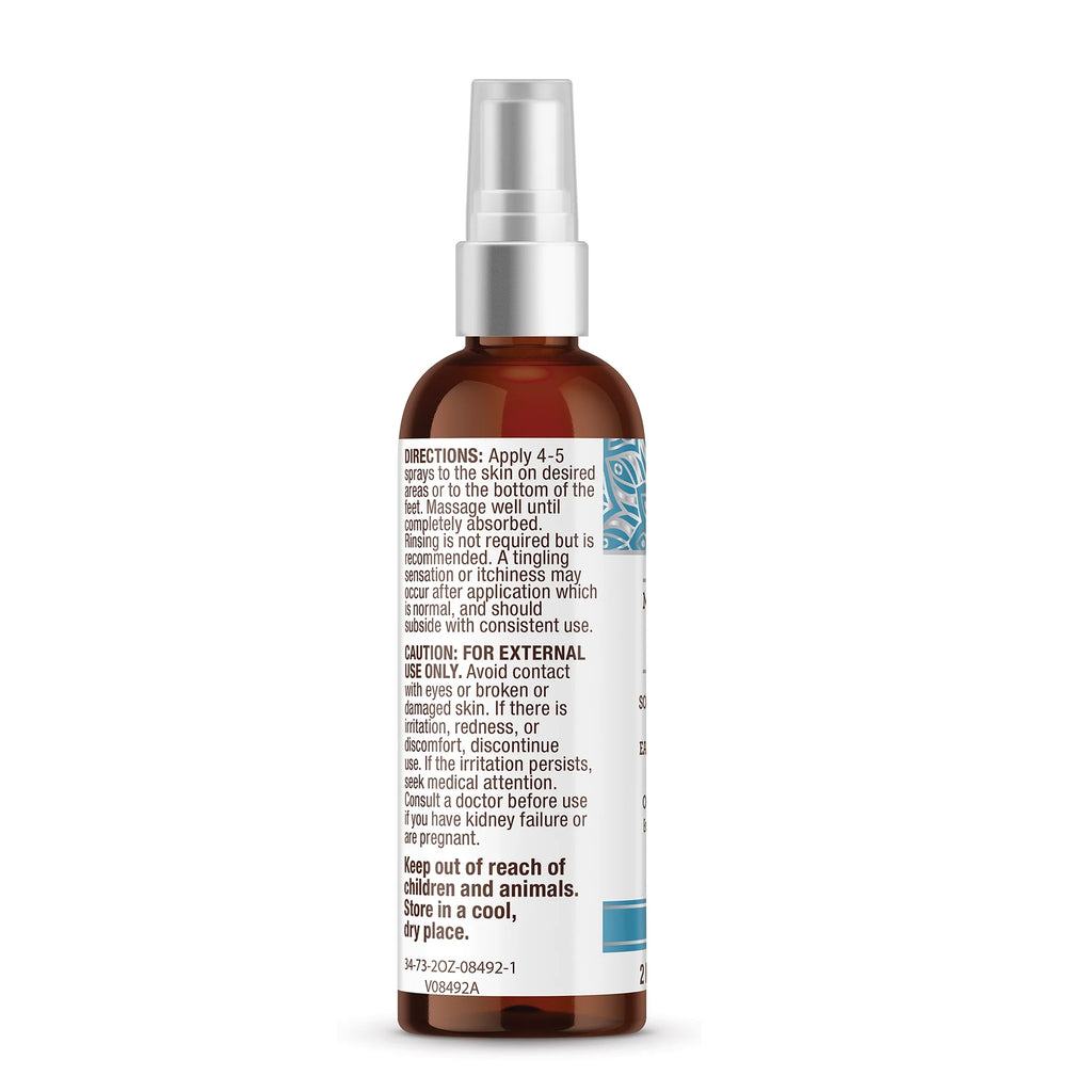 Magnesium Oil Spray for Muscle Relief & Soothing Aches - Quick Absorbing- 2Oz