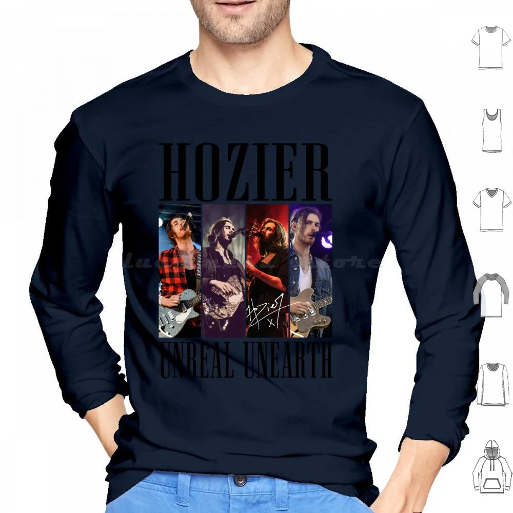 Hozier Unreal Unearth Signature Hoodies Long Sleeve Hozier Music Unreal Unearth Baby Cherry Wine Take Me To Church