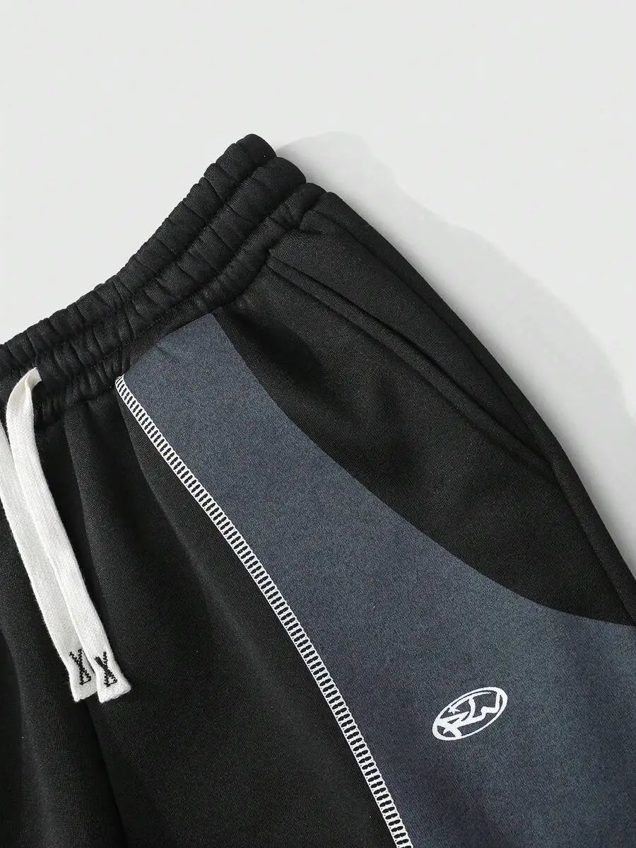 Mens Thermal Hoodie And Pants Set Casual Streetwear Autumn Winter