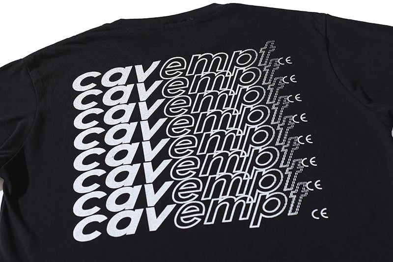 Summer Couple Black White Breathable Cotton Short Sleeve CAV Tshirts Bullet Screen Letter Print Round Neck Top Men Women Outfit