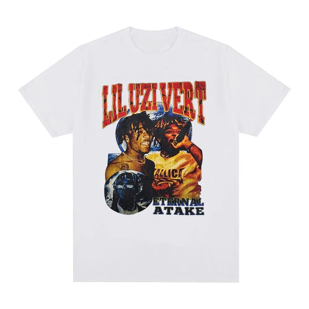Rapper Lil Uzi Vert T-shirt Music Album Eternal Atake Graphic T Shirt Men's Hip Hop Vintage Short Sleeve Oversized T-shirts Tops