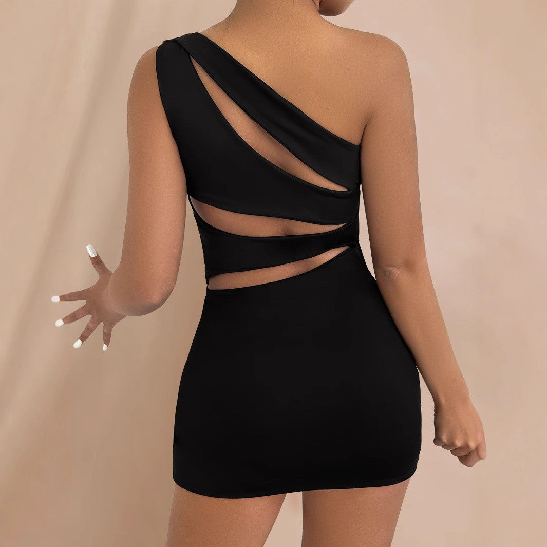 Sexy Off-Shoulder Hollow-Out Bodycon Dress