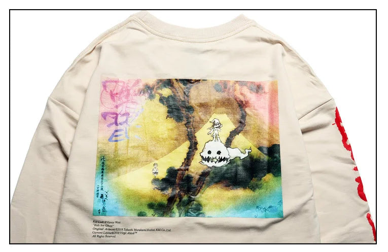 2022 Kids See Ghost Kanye West  Men Women lucky me l see ghost Pullover Feel  loose Sweatshirts WY612