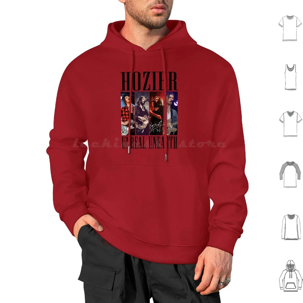 Hozier Unreal Unearth Signature Hoodies Long Sleeve Hozier Music Unreal Unearth Baby Cherry Wine Take Me To Church