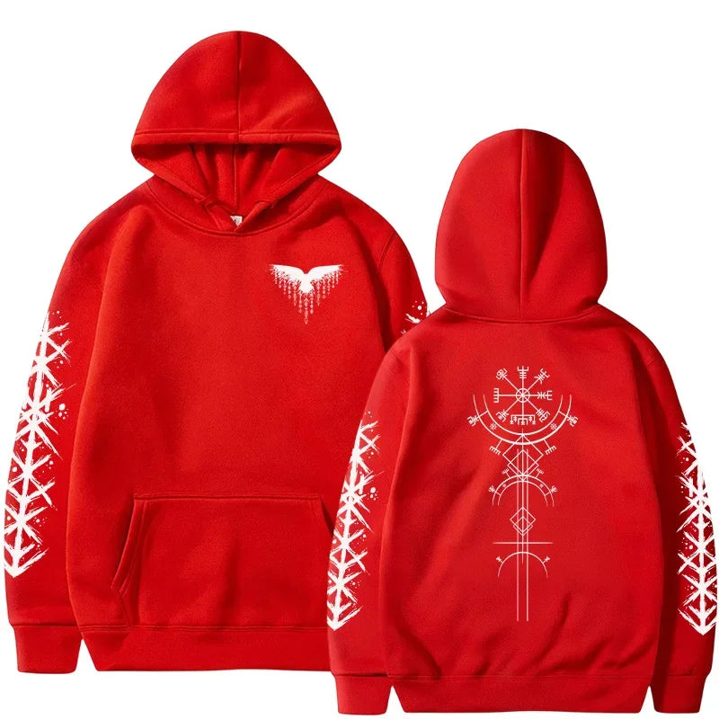 Autumn Winter Hot Sale Men's Hoodie High Grade Ancient Viking Rune Pattern Sweatshirt Male Home Outdoor Comfort Warm Casual Coat