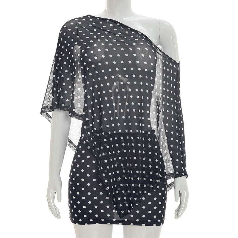 Claw Print Off-Shoulder Two-Piece Set