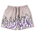 2025 Breathable Men Shorts GYM Basketball Running Quick-Drying Shorts Baggy Flame Print Fashion Shorts Summer Shorts