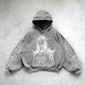 Harajuku Y2k Angel Pattern Hoodie Tops Oversized Hoodies Women Goth Streetwear Sweatshirt Tracksuit Men Couples Gothic Clothes