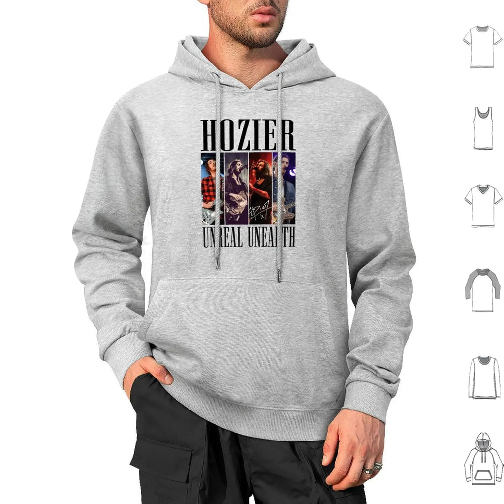 Hozier Unreal Unearth Signature Hoodies Long Sleeve Hozier Music Unreal Unearth Baby Cherry Wine Take Me To Church