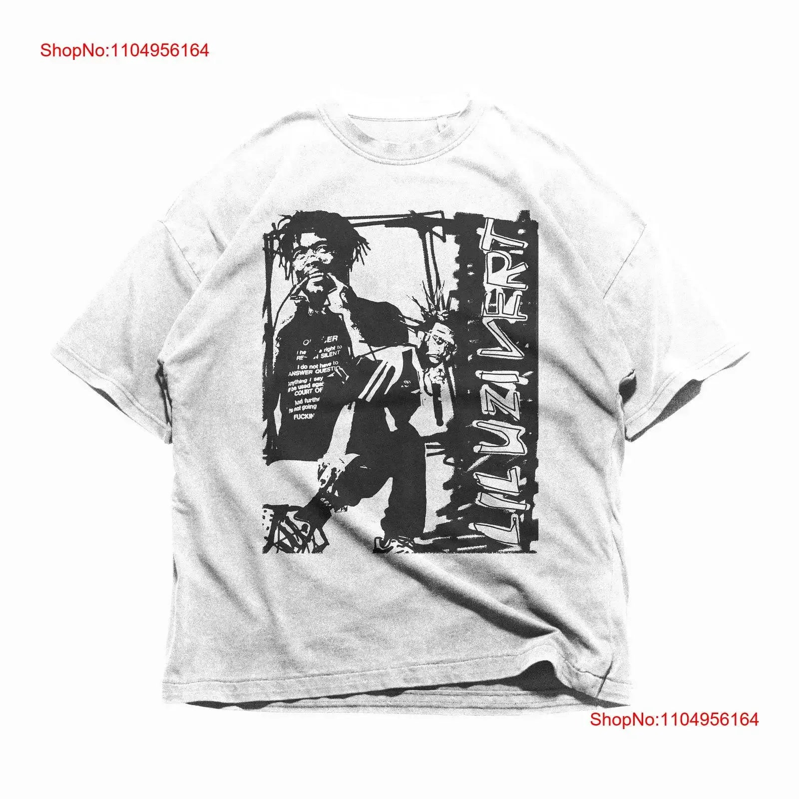 Lil Uzi Vert T shirt Rap Print Merch Streetwear Hip Hop Concert vintage Washed Soft designer clothes Breathable Unisex
