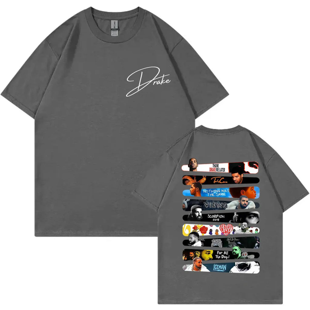 Rapper Drake Album Graphic T Shirts Men Women Clothing Fashion Hip Hop Short Sleeve T-shirts Summer Casual Loose Cotton T-shirt