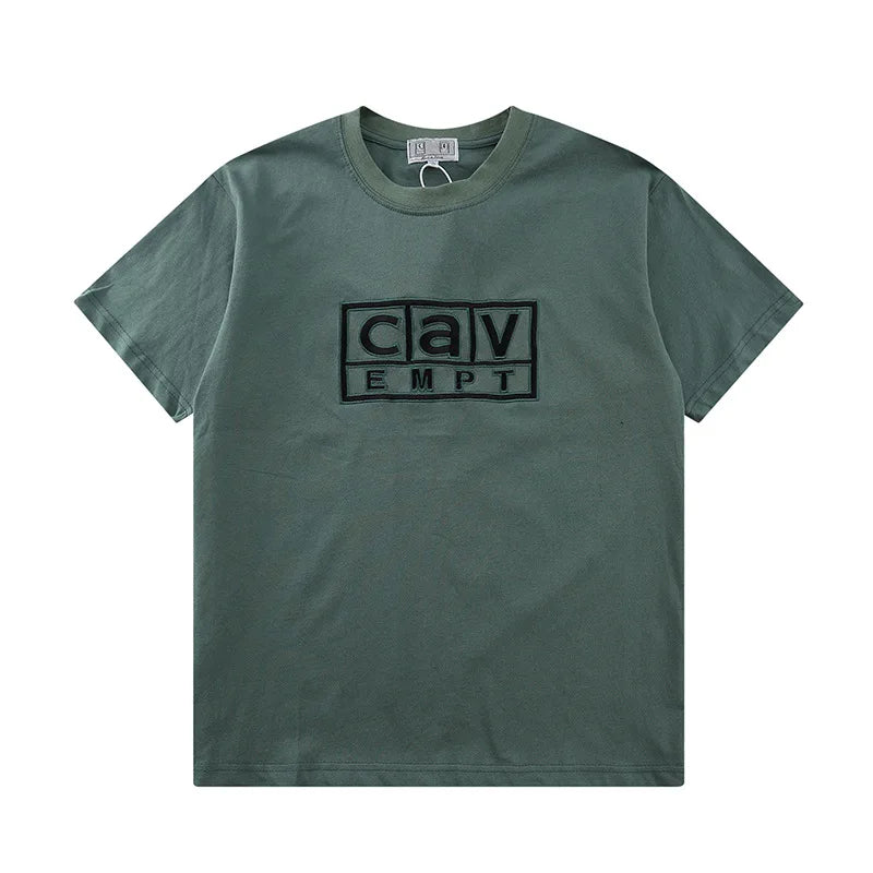 Japanese Trend Brand CAV EMPT T-shirts Simple Line Drawing Letter CE Pattern Print Loose Casual Cavempt  Short Sleeve
