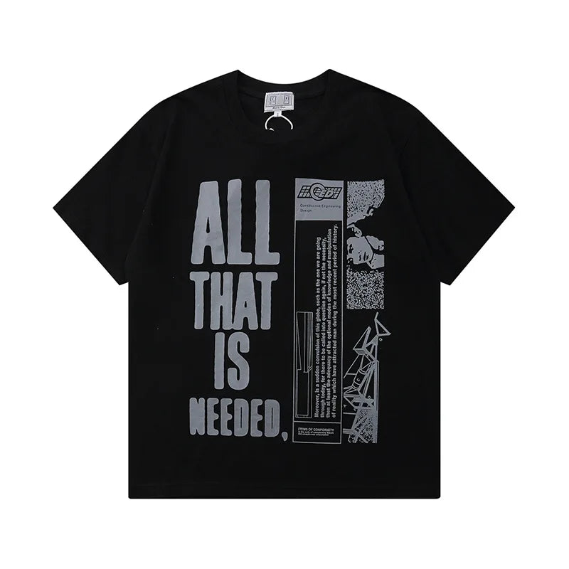 Japanese Trend Brand CAV EMPT T-shirts Simple Line Drawing Letter CE Pattern Print Loose Casual Cavempt  Short Sleeve