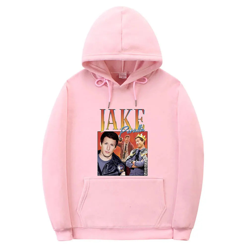 Jake Peralta Graphic Hoodie Men Women's Fashion Vintage Streetwear Unisex Comfortable Fleece Cotton Oversized Pullover Hoodies