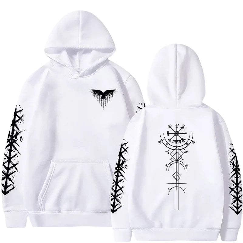Autumn Winter Hot Sale Men's Hoodie High Grade Ancient Viking Rune Pattern Sweatshirt Male Home Outdoor Comfort Warm Casual Coat