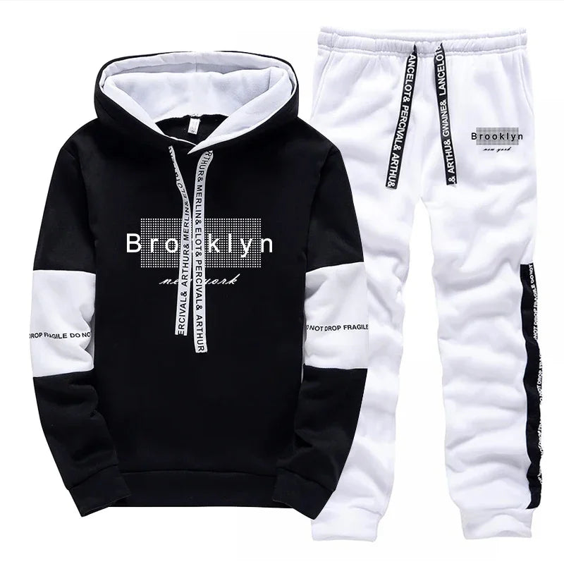 2026 Mens Tracksuit Printing Casual Sweatshirts Outdoor Sports Jogging Man Clothing Single Piece Hoodie Pants Fashion Sportswear