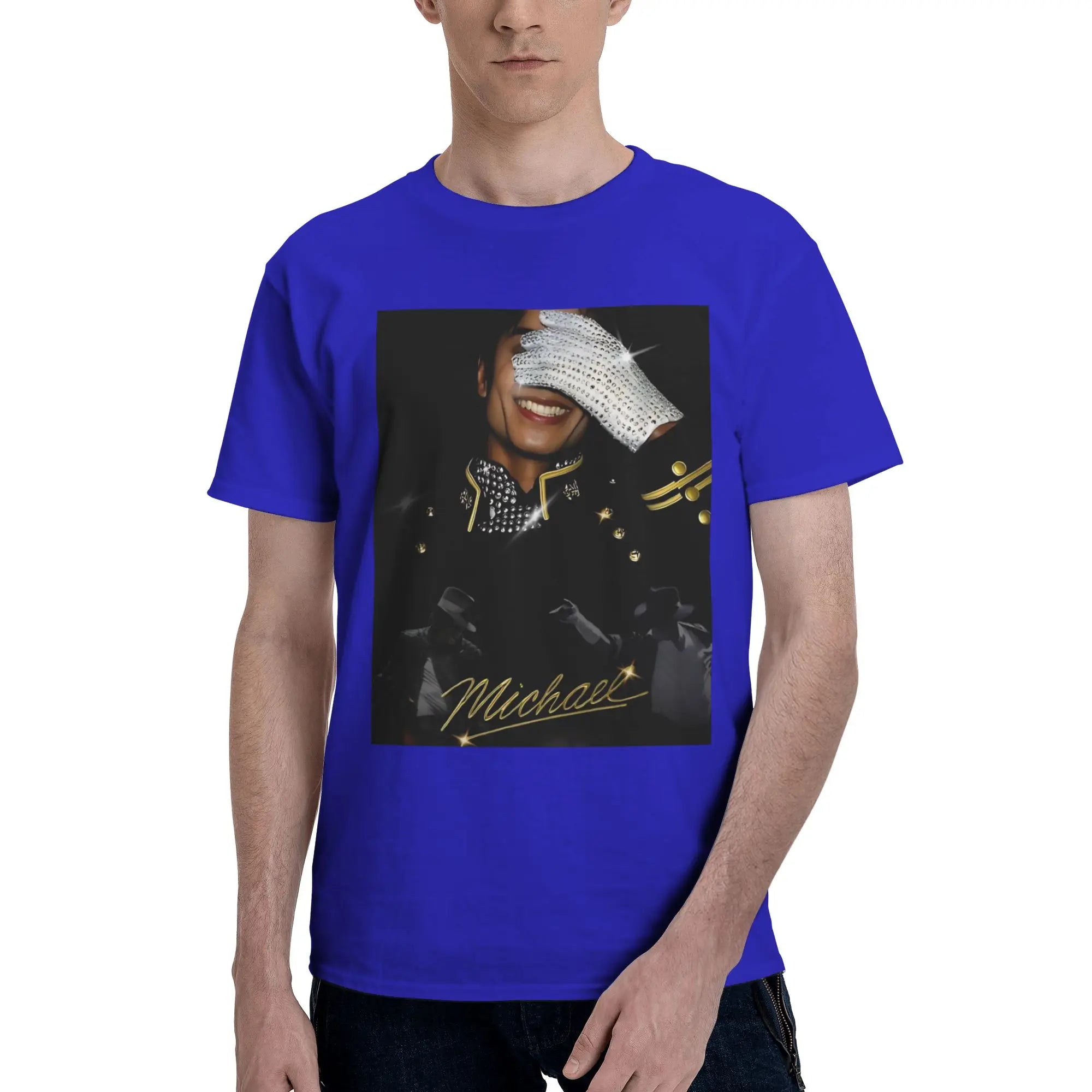 Micheal jackson Funny Graphic 100% Cotton T-Shirt MJ Tops Tees For Men