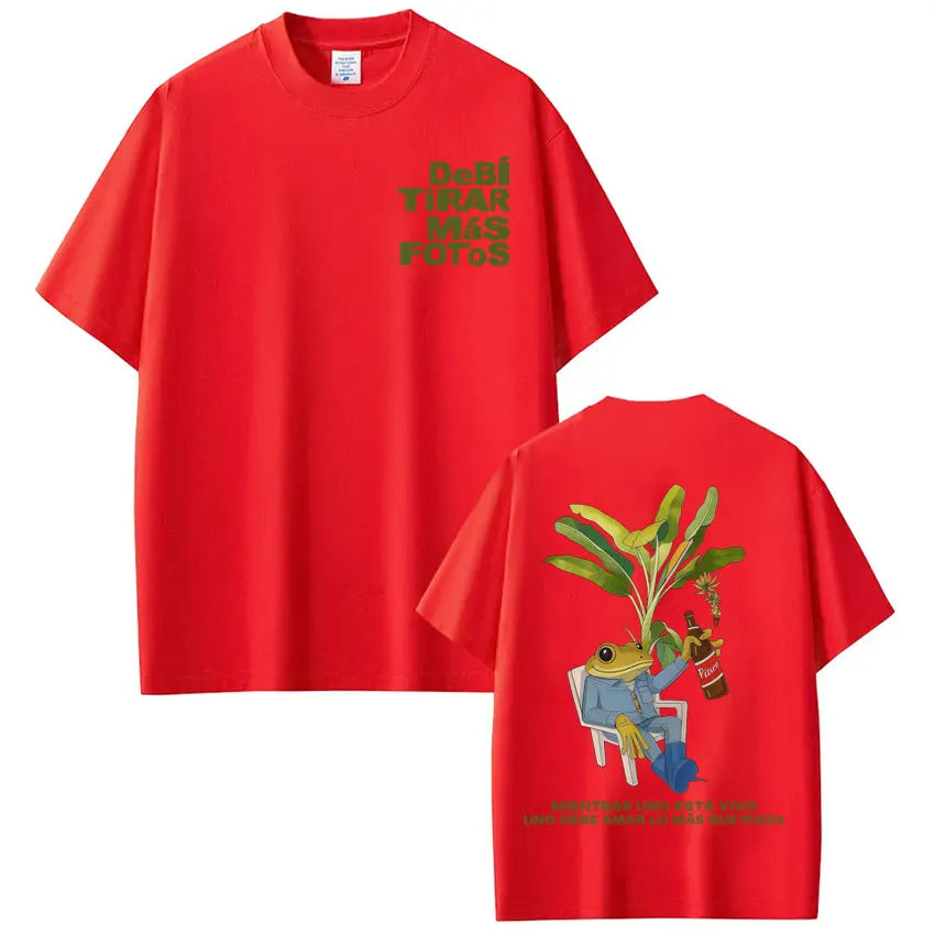 Rapper Bad Bunny T-shirt Debi Tirar Mas Fotos DTMF World Tour T Shirts Men's Women Fashion Vintage Hip Hop Streetwear T-shirts