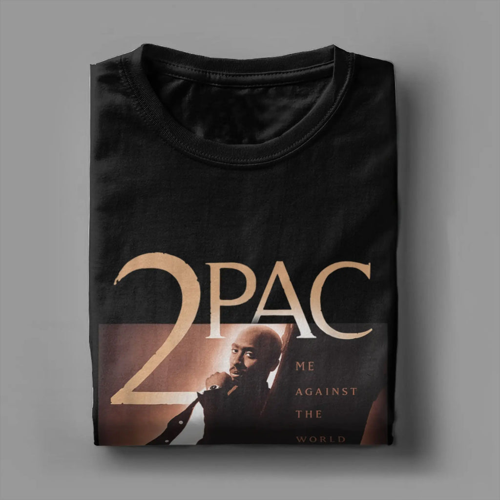 Rapper Tupac 2pac Graphic Printed (2) T-Shirts Men  Fashion 100% Cotton Tees O Neck Short Sleeve T Shirt Plus Size Clothes