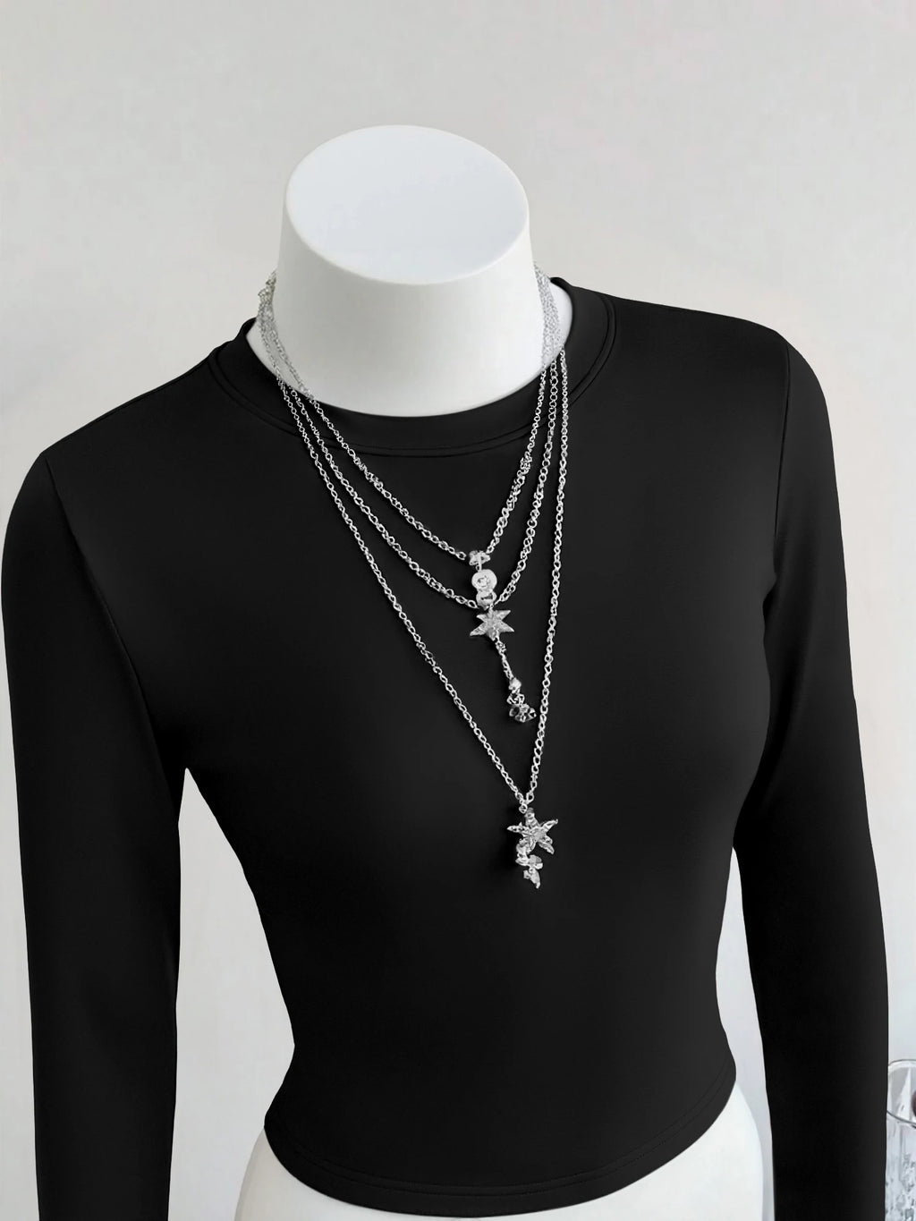 Y2K Cropped Long Sleeve T-Shirt for Women, Crew Neck Slim Fit Crop Top, Figure-Flattering Versatile Undershirt